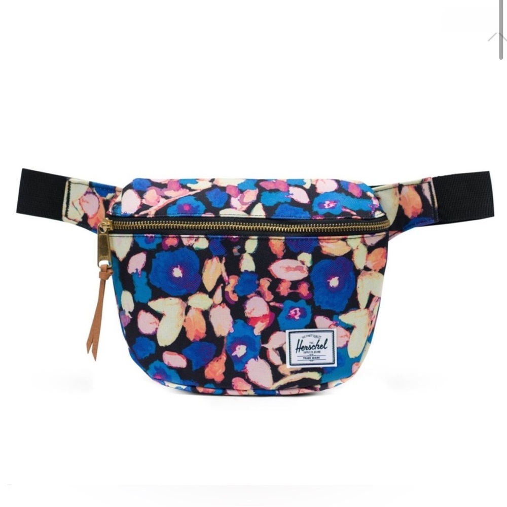 Herschel Fifteen Hip Pack Painted Floral Adjustable Belt Bag Fanny Pack Purse